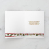 Weihnachtsglocken, Heilige und Kerzen Nachbarkarte Feiertagskarte (Innenseite)