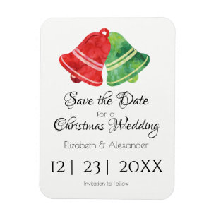 Weihnachtsglocken/ Hochzeit /Save the Date Magnet