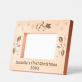 Weihnachtsglocken Holly Verlasst Schneeflocken Cus Geätzte Rahmen (Links)