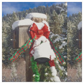 Weihnachtsglocken im Gebirge Stoff (Nahaufnahme)