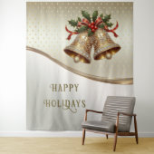 Weihnachtsglocken im Gold Background Wandteppich (Beispiel)