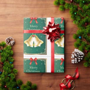 Weihnachtsglocken im Vintage-Stil Geschenkpapier