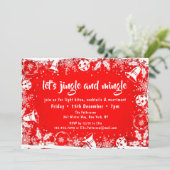 Weihnachtsglocken Jingle und Mingle Weihnachts-Par Einladung (Stehend Vorderseite)