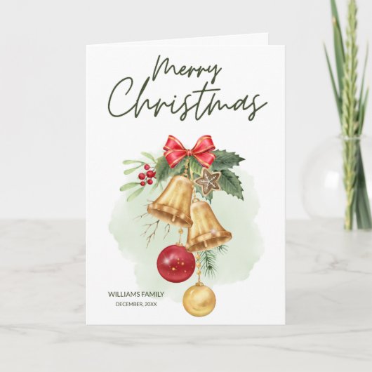 Weihnachtsglocken Karte (Vorderseite)