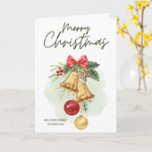 Weihnachtsglocken Karte (Gelbe Blume)