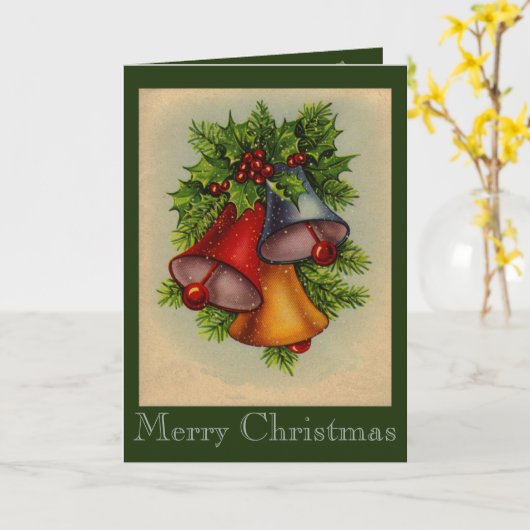 Weihnachtsglocken Karte (Gelbe Blume)