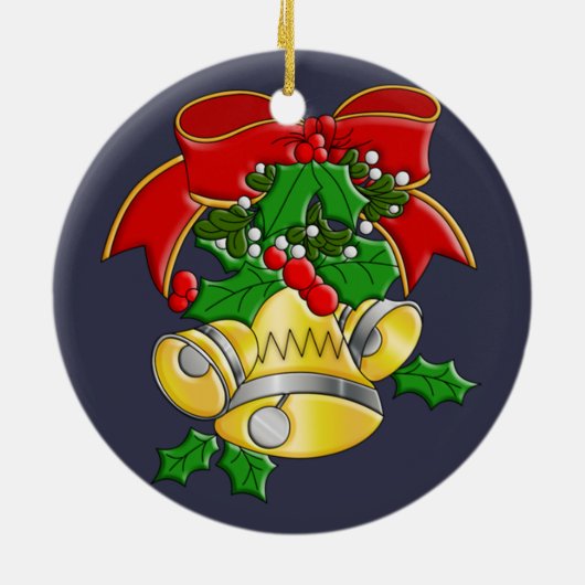 Weihnachtsglocken Keramik Ornament (Hinten)