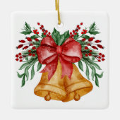 Weihnachtsglocken Keramikornament (Vorderseite)