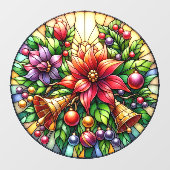 Weihnachtsglocken klammern fensteraufkleber (Blatt)