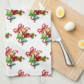 Weihnachtsglocken Küchentücher (Viertel Falte)