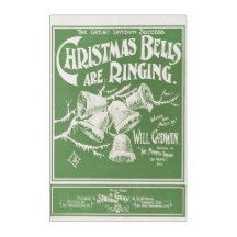 Weihnachtsglocken läuten Vintage Kunstdrucke 0179