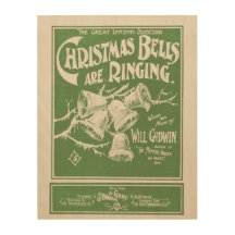 Weihnachtsglocken läuten Vintage Kunstdrucke 0179