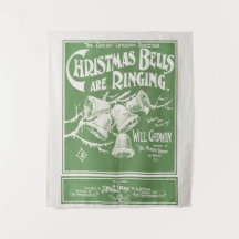 Weihnachtsglocken läuten Vintage-Kunstprint 0179