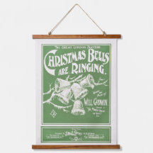 Weihnachtsglocken läuten Vintage-Kunstprint 0179