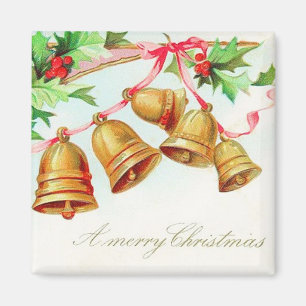 Weihnachtsglocken läuten Vintage-Magnet Magnet