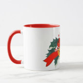 Weihnachtsglocken mit Stechpalmenblättern Tasse (Links)