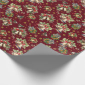 Weihnachtsglocken-Muster Geschenkpapier (Ecke)