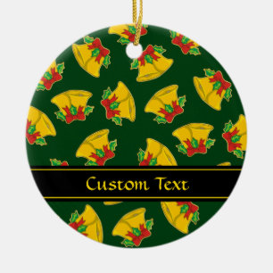 Weihnachtsglocken Muster Keramik Ornament