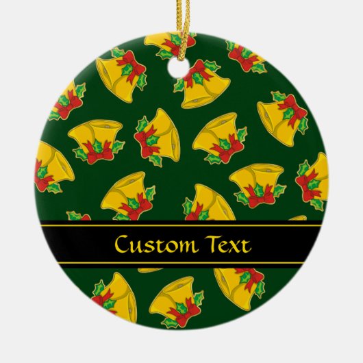 Weihnachtsglocken Muster Keramik Ornament (Vorne)