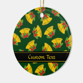 Weihnachtsglocken Muster Keramik Ornament (Links)