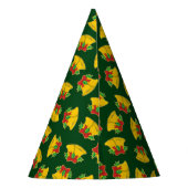 Weihnachtsglocken Muster Partyhütchen (Rückseite)