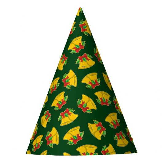 Weihnachtsglocken Muster Partyhütchen (Vorderseite)