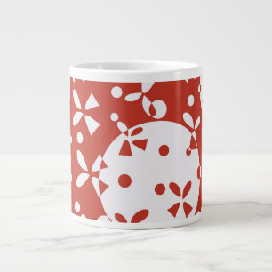 Weihnachtsglocken-Muster - Rotes Weiß Nahtloses De Jumbo-Tasse