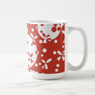 Weihnachtsglocken-Muster - Rotes Weiß Nahtloses De Kaffeetasse