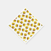 Weihnachtsglocken Muster Serviette (Ecke)