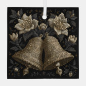 Weihnachtsglocken Ornament Aus Glas (Rückseite)