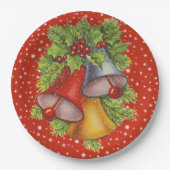 Weihnachtsglocken Paper-Teller Pappteller (Vorderseite)