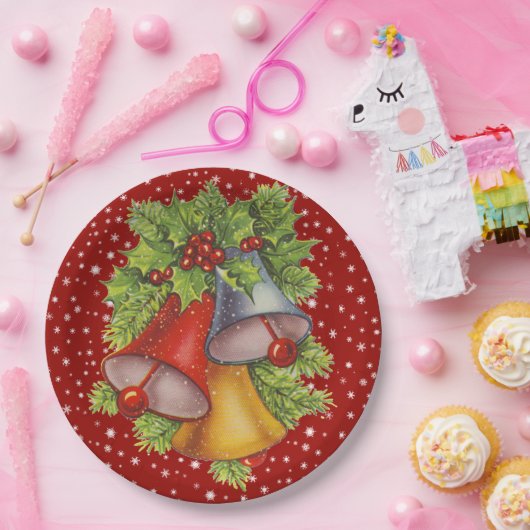 Weihnachtsglocken Paper-Teller Pappteller (Party)