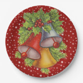 Weihnachtsglocken Paper-Teller Pappteller (Vorderseite)