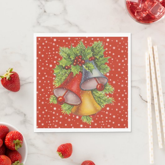 Weihnachtsglocken Papierplatte Napkins Serviette (Beispiel)