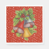 Weihnachtsglocken Papierplatte Napkins Serviette (Vorderseite)