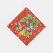 Weihnachtsglocken Papierplatte Napkins Serviette (Ecke)