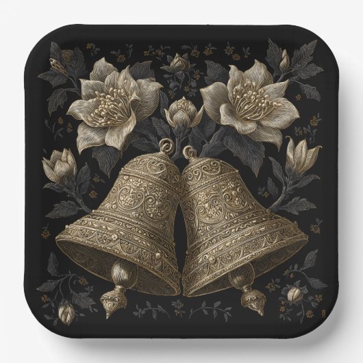 Weihnachtsglocken Pappteller (Vorderseite)