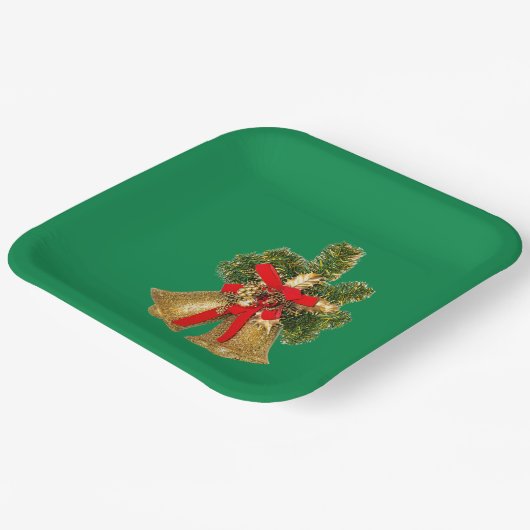 Weihnachtsglocken Pappteller (Gewinkelt)