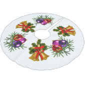 Weihnachtsglocken Polyester Weihnachtsbaumdecke (Schrägansicht)
