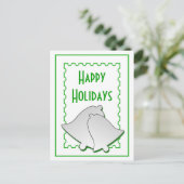 Weihnachtsglocken Postkarte (Stehend Vorderseite)