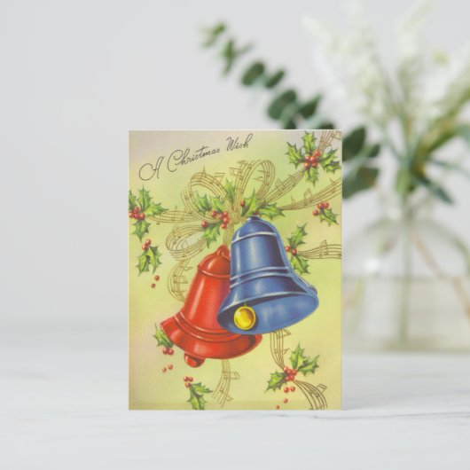 Weihnachtsglocken Postkarten (Stehend Vorderseite)