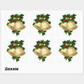 Weihnachtsglocken Quadratischer Aufkleber (Blatt)