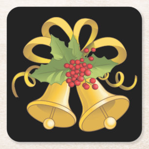 Weihnachtsglocken Rechteckiger Pappuntersetzer