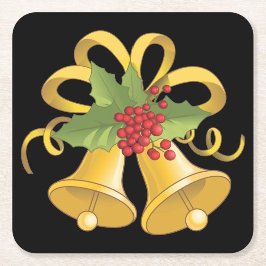 Weihnachtsglocken Rechteckiger Pappuntersetzer (Vorderseite)