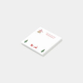 Weihnachtsglocken, Rentiere, Baum Post-it Klebezettel (angewinkelt)