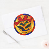 Weihnachtsglocken Runder Aufkleber (Umschlag)