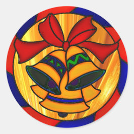 Weihnachtsglocken Runder Aufkleber