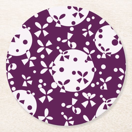 Weihnachtsglocken Runder Pappuntersetzer (Vorderseite)