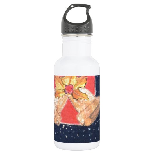 Weihnachtsglocken Trinkflasche (Vorderseite)
