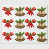 Weihnachtsglocken und -band geschenkpapier (Flach)